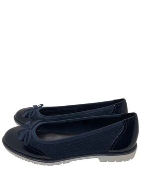 Marco Tozzi Vegan Leather Flats Oxford Style Shoes Navy Blue Women’s EU 39 US 9